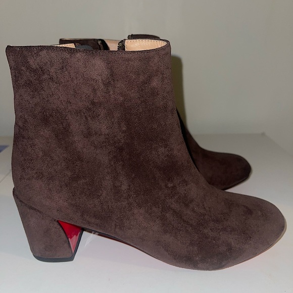 40mm Low boots - Veau velours - Rhea, Brown suede. Alleo Boot. - Picture 1 of 4